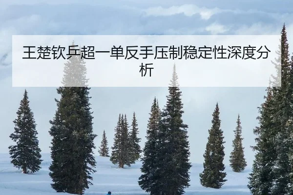 王楚钦乒超一单反手压制稳定性深度分析